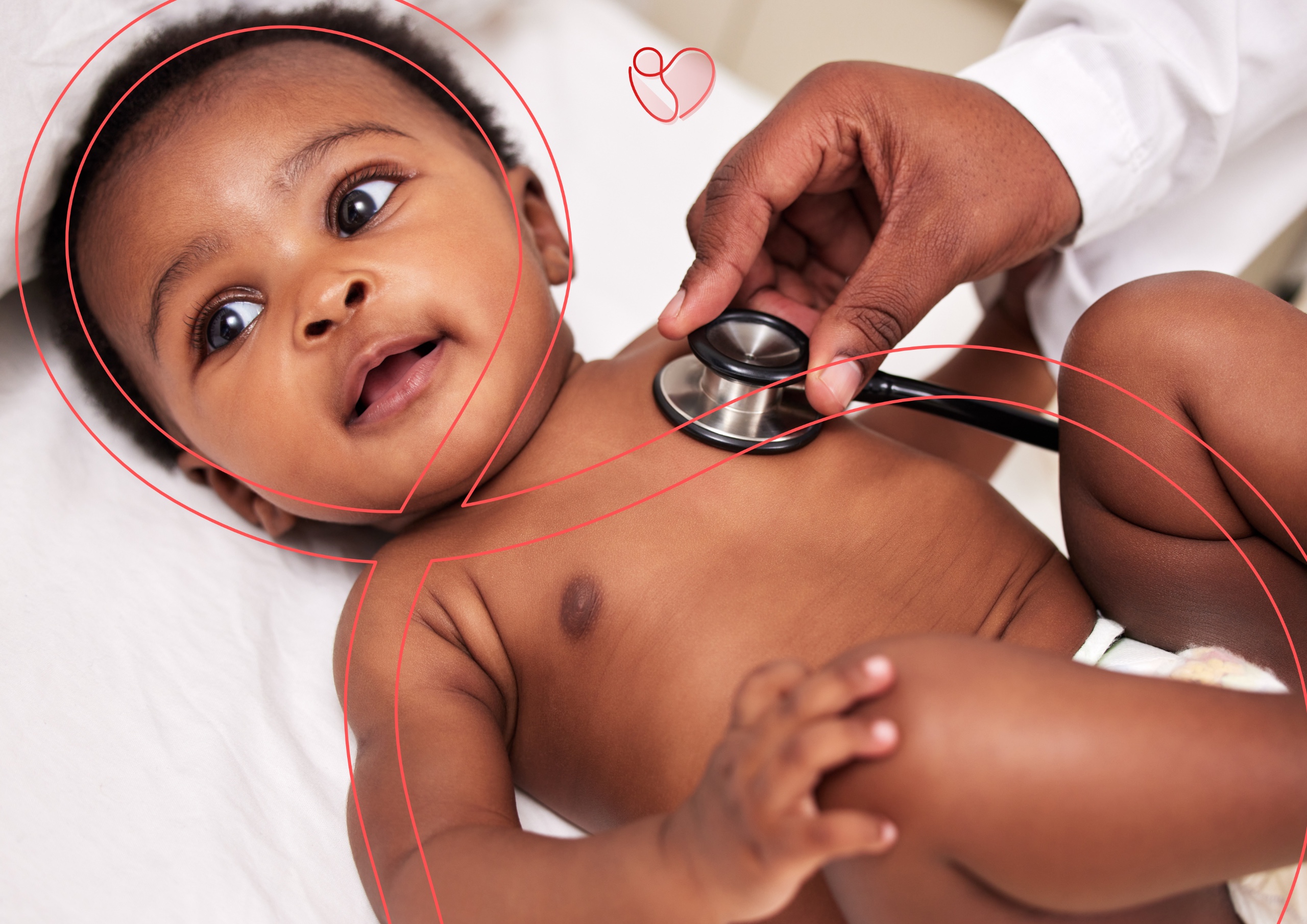 Mother tenderly holding her newborn baby